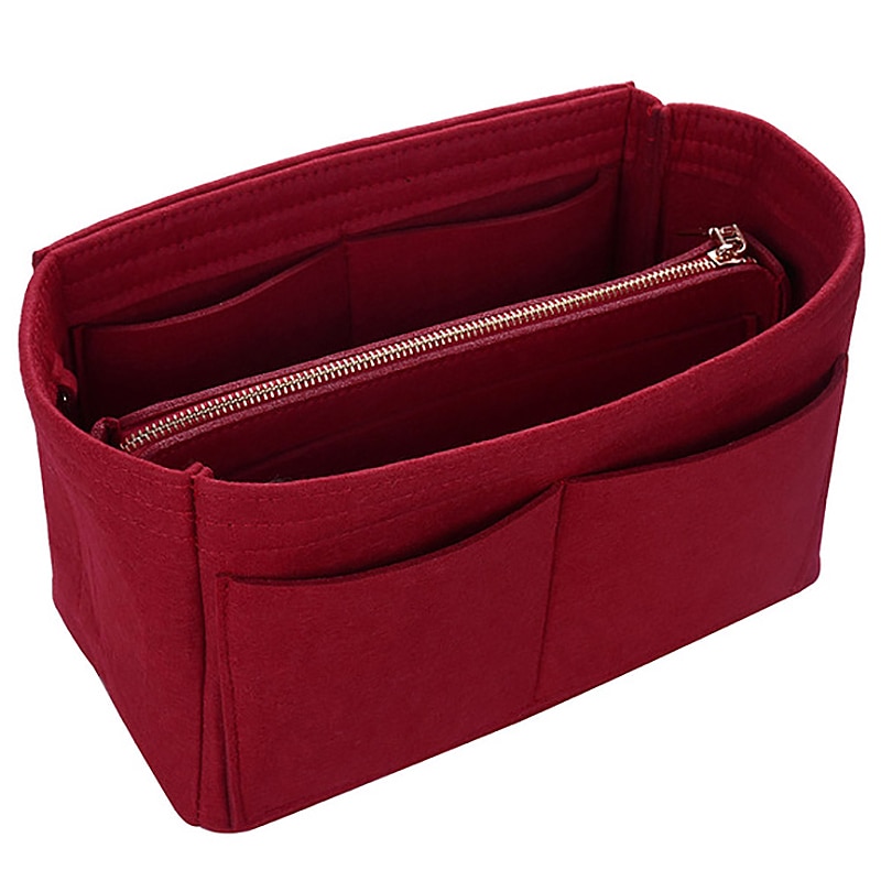 Sac de maquillage étuis à cosmétiques feutre sac organisateur insérer sacs à cosmétiques étui de maquillage voyage trousse de toilette sacs à main organisateur: S