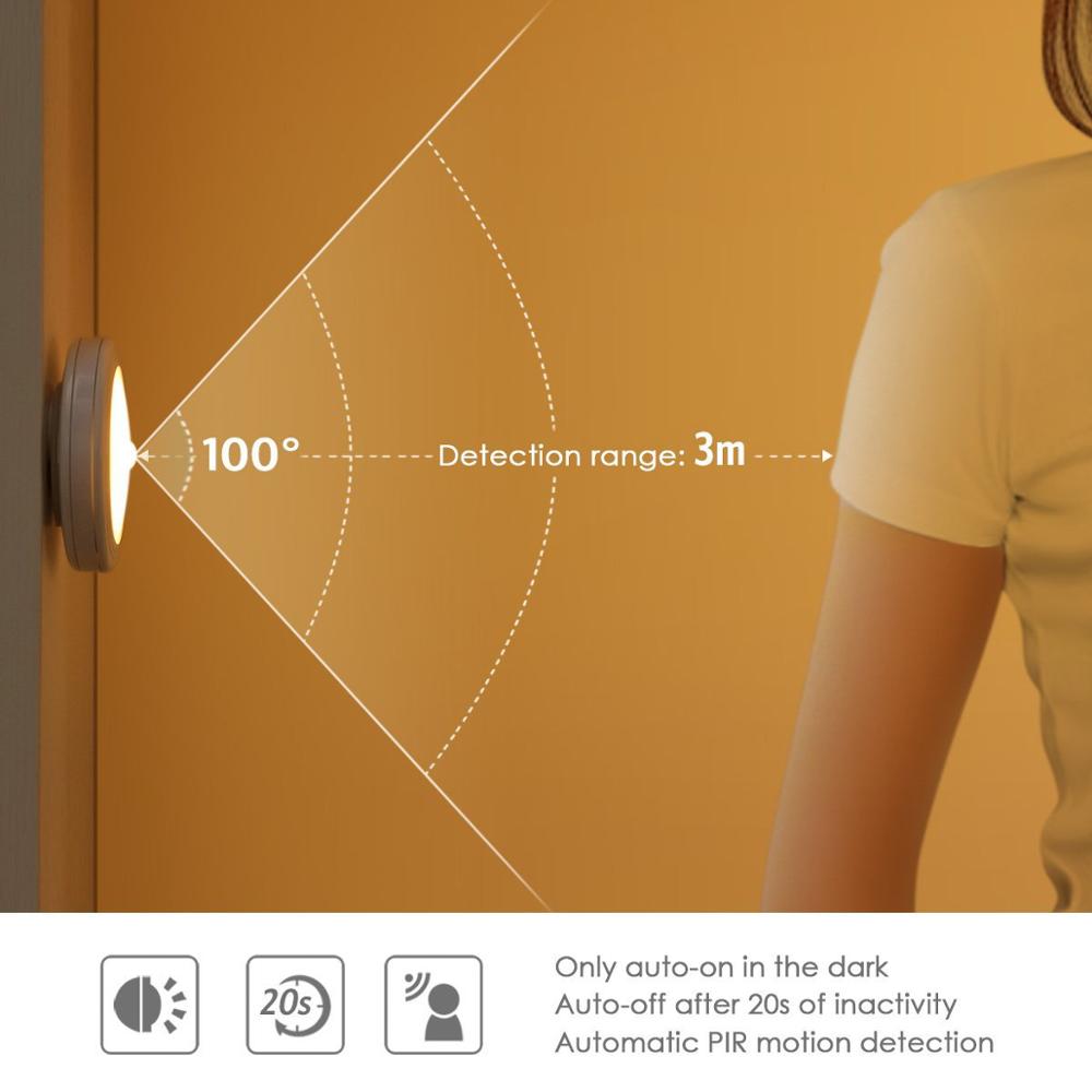 1Pcs 6LED PIR Body Motion Sensor Wall light Led night light Battery for Closet, Stairs, Basement Hallway Wall Cabinet luminarias