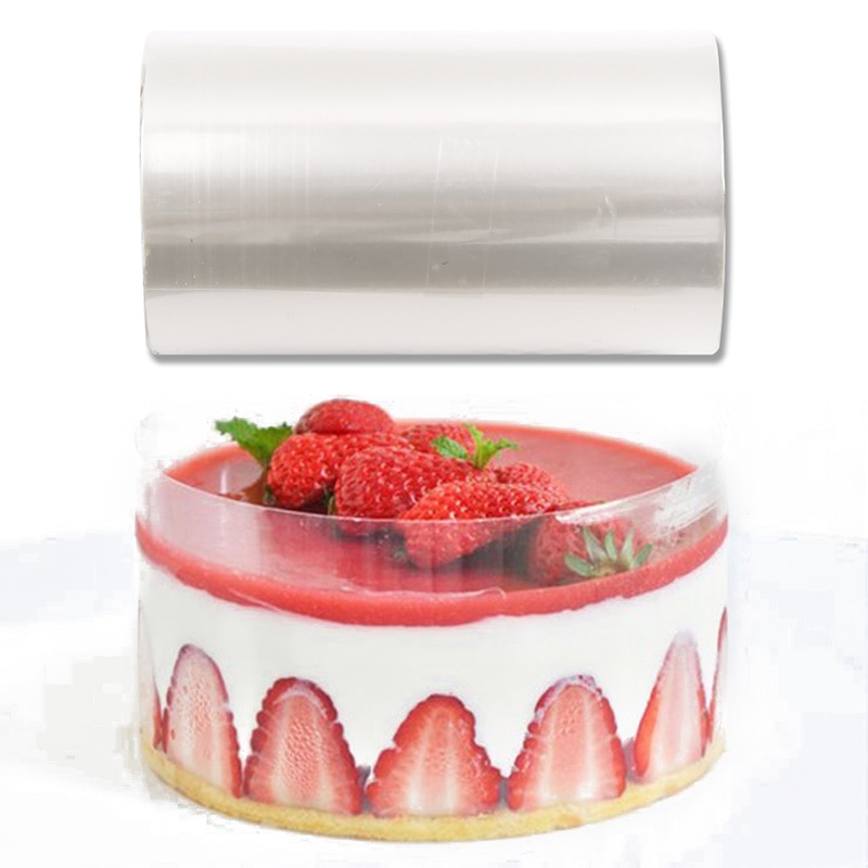 1 Roll Transparent Cake Collar Mousse Surrounding Edge Kitchen Cake Chocolate Candy Baking Surround Film Lining Rings Molds ZXH