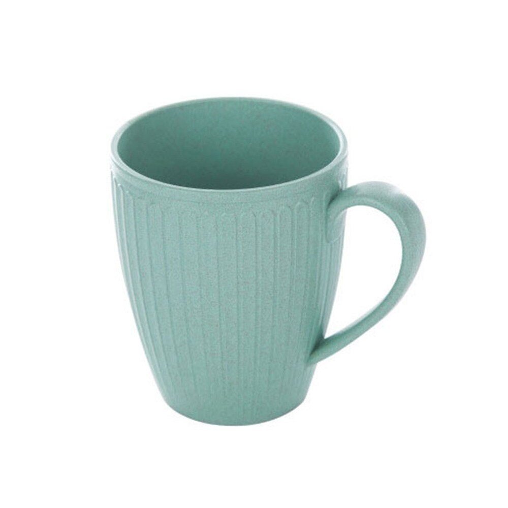 Mug Wheat Straw Mate Cup Brush Teeth Cup Bathroom Tumblers Mouthwash Cup Drinking Water Cup Bathroom Accessories: Green 