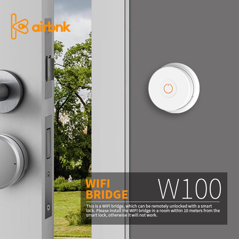 Airbnk Wi-Fi pont W100 Bluetooth Wifi passerelle accessoire de serrure de porte Airbnk Connect 5V doit être utilisé avec M300 M500 serrure de porte