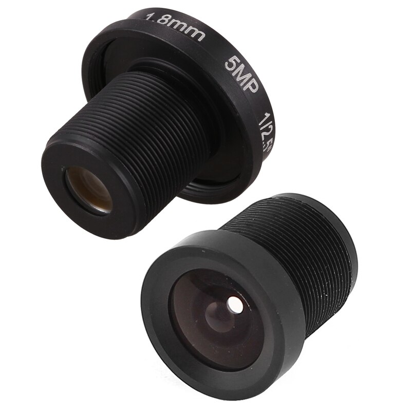 Rise-2 Pcs Lens: 1 Pcs M12 Schroefdraad 3.6Mm Brandpuntsafstand F2.0 Ir Lens Voor Cctv Ccd Camera &amp; 1 Pcs Hd lens 5MP 1.8Mm 1/2.5 F2.0