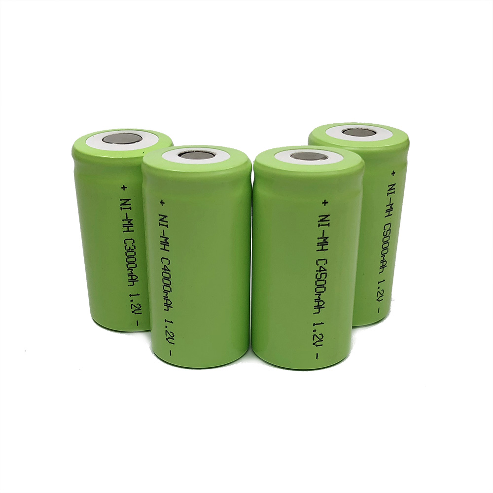 Batteria ricaricabile da 5000mah 1.2v ni-mh nimh C size cell LR14 R14 con linguette per perni di saldatura per orologio torcia e giocattoli