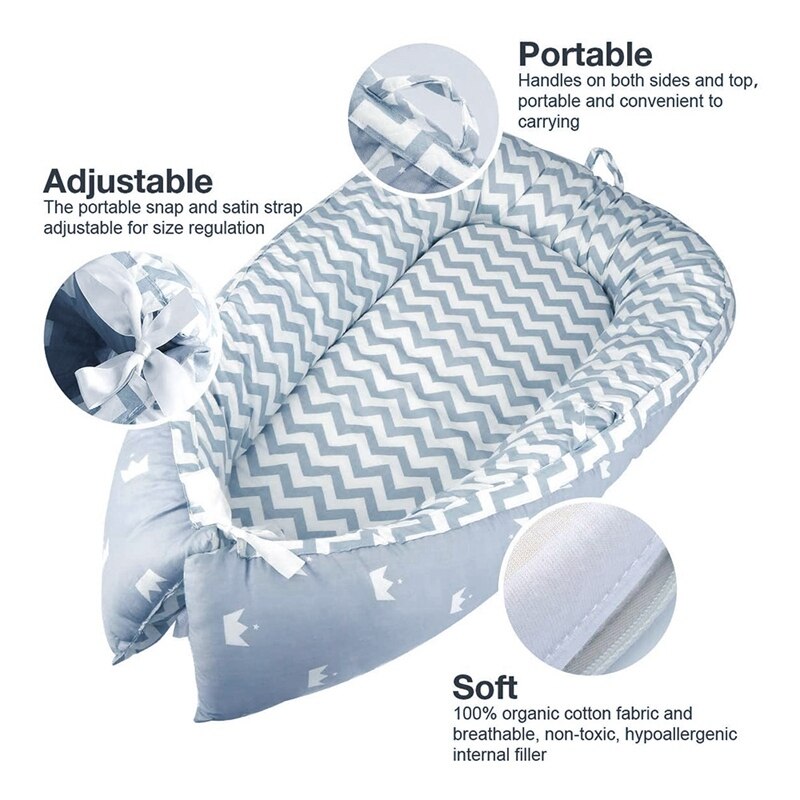 Baby Uterine Bionic Bed Anti-Pressure Baby Bed Portable Removable and Washable Newborn Bed Bed
