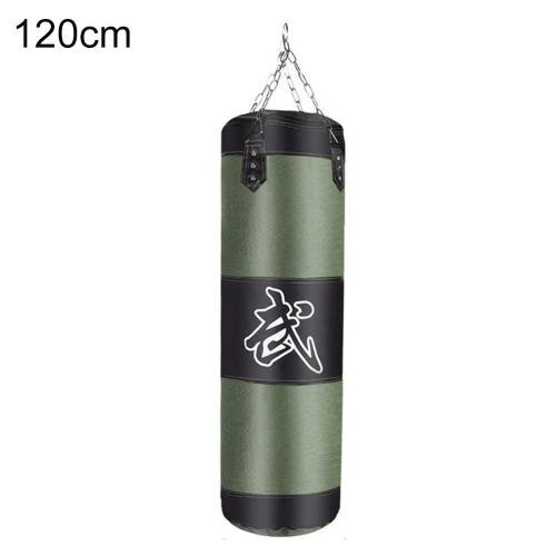 Bolsa de arena de boxeo para entrenamiento de fuerza, saco de arena grueso para ejercicio físico, para gimnasio, con colgante: 120cm Green