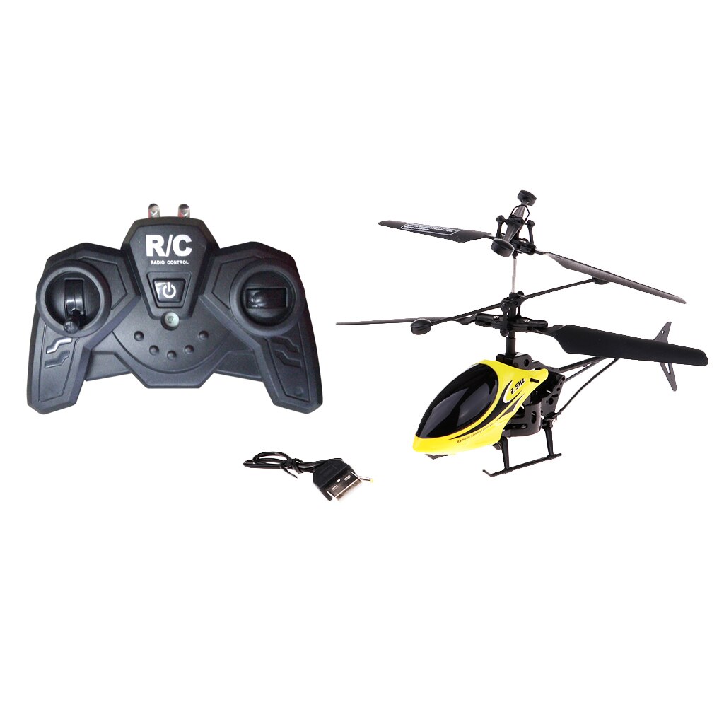 Haj stil radio kontrol rc helikopter copter fly model legetøj med controller 2ch og led lys