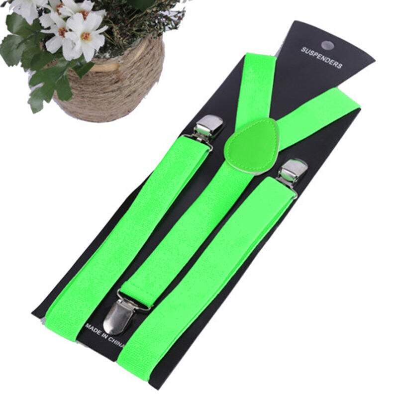 17 Kleuren Mode Vrouwen Mooie Elastische Verstelbare Band Clip Bretels Kleding Accessoires: Florescent Green