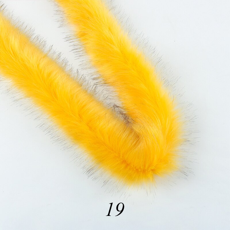 1M Faux Wasbeer Bont Lint Tapes Diy Kleding Naaien Pluizige Bekleding Trimmen Stof Woondecoratie Naaien Kostuum Kraag Hoed ambachten: 19