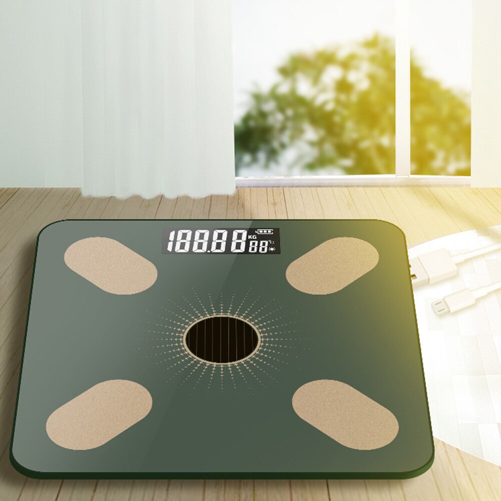 Smart Bluetooth APP Digital Weight Health Monitor Bathroom Body Fat Scale Small Household Weighing Scale Load 180kg