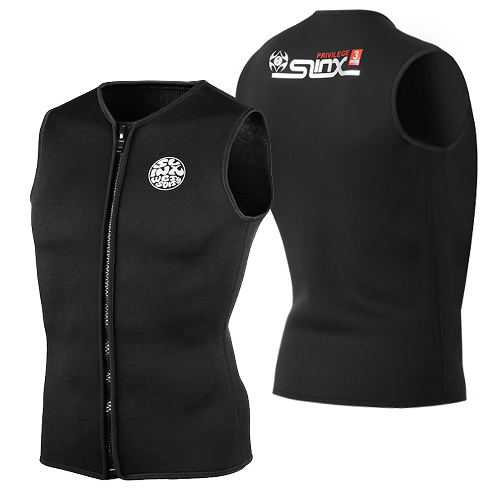 3Mm Neopreen Wetsuit Top Vest Jas Mannen Vrouwen Unisex Thermische Warm Mouwloos Vest Voor Duiken Surfen Zwemmen Zeilen: S