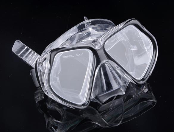 Dykkermaske snorkel svømmemaske hærdet glas snorkel maske silikone undervandsmasker dykkerudstyr