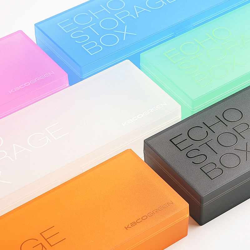 KACO ECHO-estuche de almacenamiento multifunción para lápices, caja organizadora de gran capacidad, de plástico, colorida, para escritorio