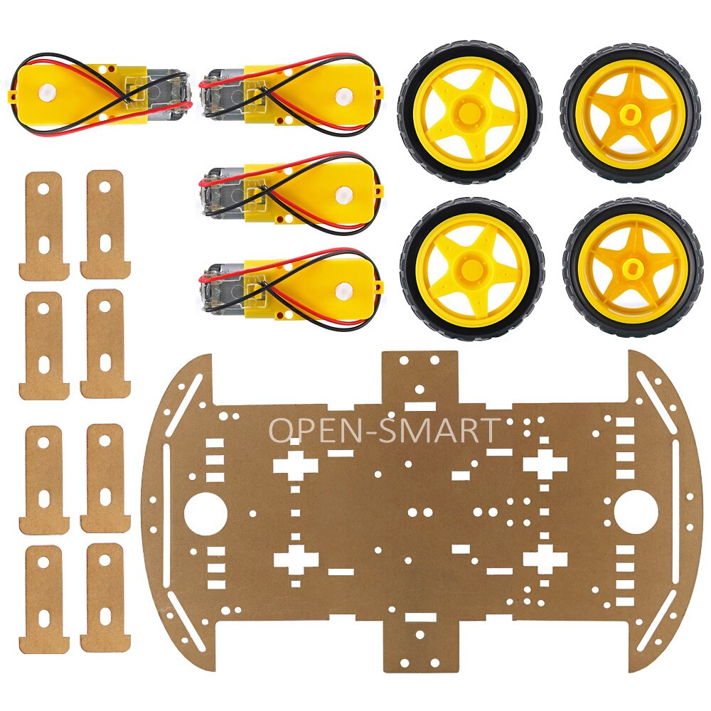 OPEN-SMART 4WD Bluetooth Gesteuert Smart Roboter Auto Kit mit Installation Tutorial & Demo-Code für Arduino