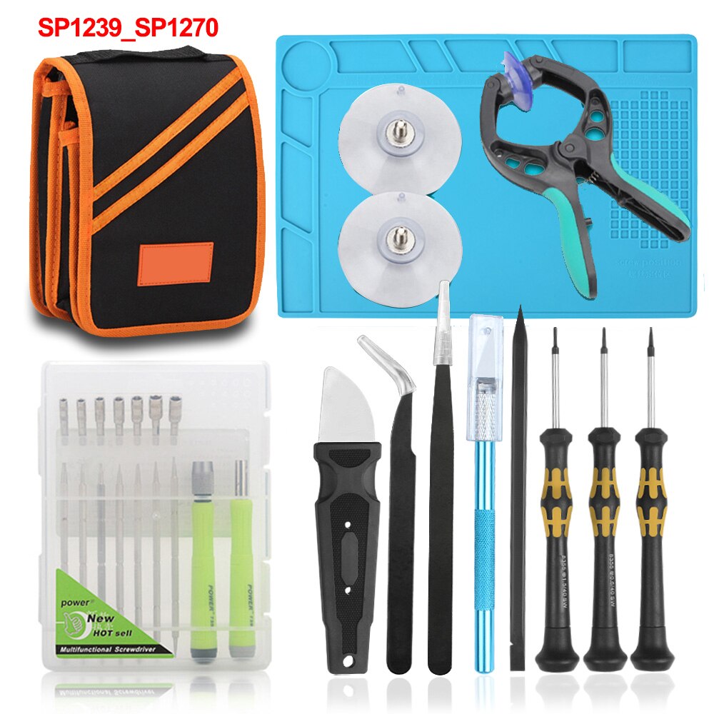 Gzerma Draagbare Reparatie Gereedschap Kit Voor Mobiele Telefoon Thuis Elektronica Computer Horloge Reparatie Precisie Schroevendraaier Set Met Reparatie Mat: SP1239 SP1270