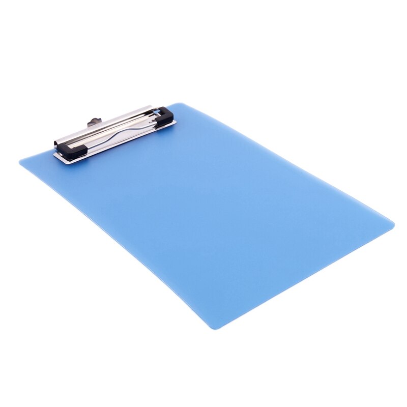 Office School Spring Loaded A5 Paper Holding File Clamp Clip Board Blue