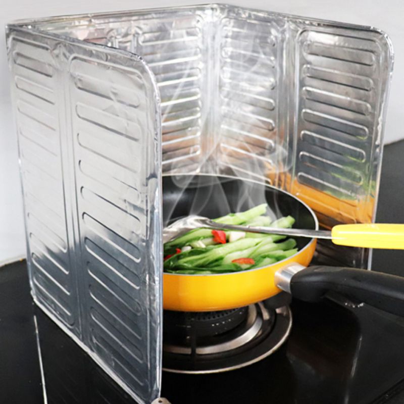 Kitchen Gas Stove Deflector Aluminum Plate Foil Paper Insulation Enhance Fire Grease Film Oil Block Splash Deflector #1