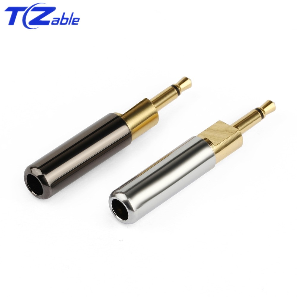 2.5MM Mini Jack Headphone Adapter Gold-Plated Plug Audio Connector Mono Male HD700 HE400i DIY Jack Solder High Fidelity Plug