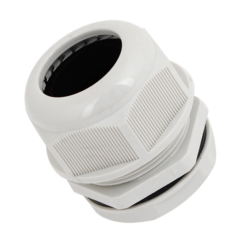 Light Gray Plastic Waterproof Cable Gland Connector SM M40 X 1.5
