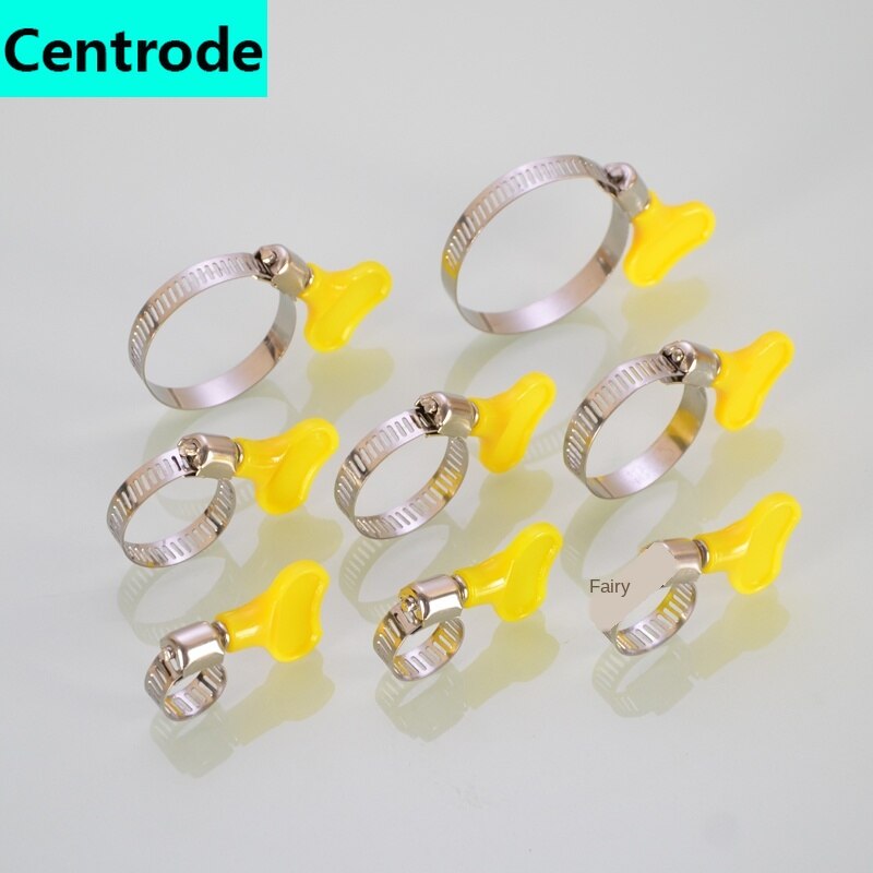 Stainless steel clamp strong American hose clamp wire hoop car wash gas hose pipe clamp pipe clamp pipe bundle 2Pcs