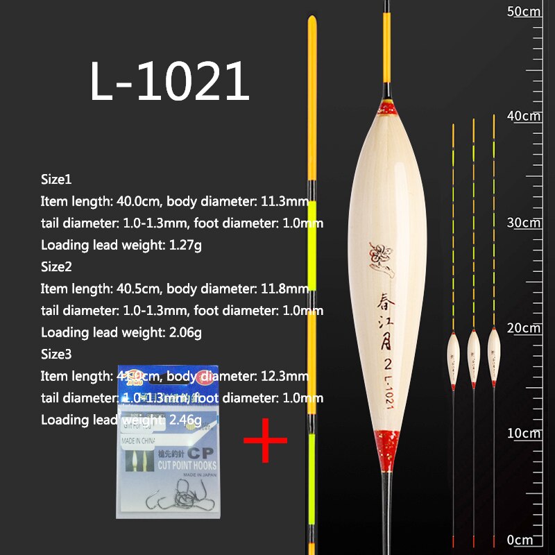 Reed Fishing Floats Fresh Water Buoy Hard Tail Bobber Flotador Sensitive Stable Boya Fishing Floats Tool Tackle Accessories: L-1021 3 pieces