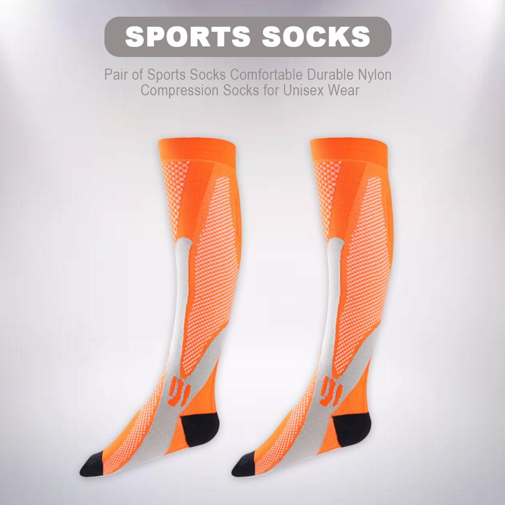 1 Paar Unisex Sport Lange Sokken Comfortabele Nylon Elastische Sokken Flexibele Magic Compressie Sokken Duurzaam Fietsen Sokken