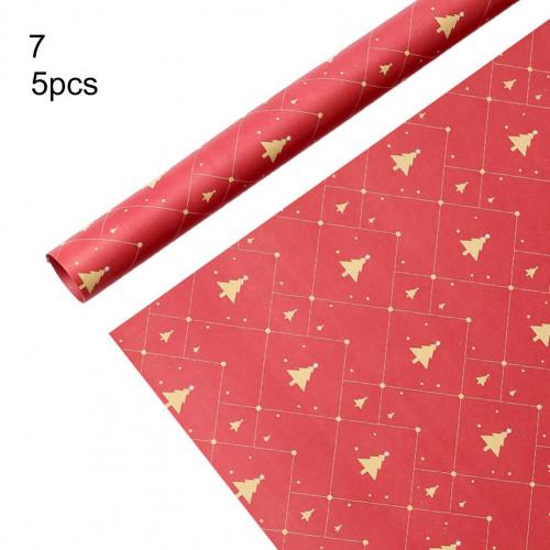 Tear Resistant Smooth Surface Versatile Reverse Christmas Wrapping Paper for Birthday: 7