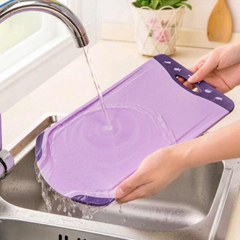 Kitchen Plastic Cutting Board Drain Tank Chopping Board Anti - Skid Chopping Board Kitchen Goods Fruit Cutting Board