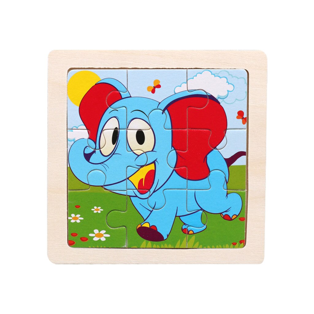 Intelligence Kids Toy Wooden Puzzle box for Children Baby Jigsaw Cartoon Animal/Traffic Puzzles Education And Learning Toys: J