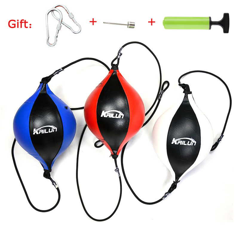PU Leather Boxing Punching Bag Pear Boxing Bag Inflatable Boxing Speed Bag Double End Training Reflex Speed Balls