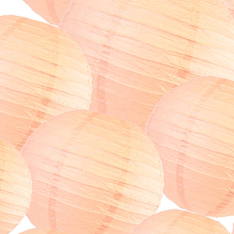 Lanterne chinoise en papier pêche de 6 à 12 pouces, lampions ronds de tailles assorties pour fête de mariage, décoration intérieure et extérieure suspendue, 20 pièces