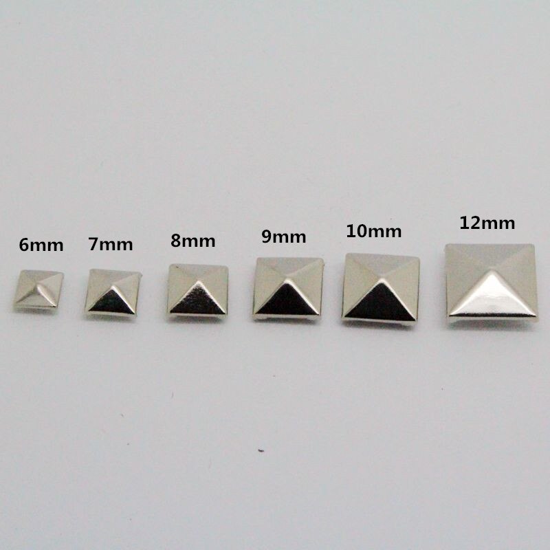 50 Pezzi Di Borchie A Punta Conica Nere Con Rivetti A Proiettile - Foto 11