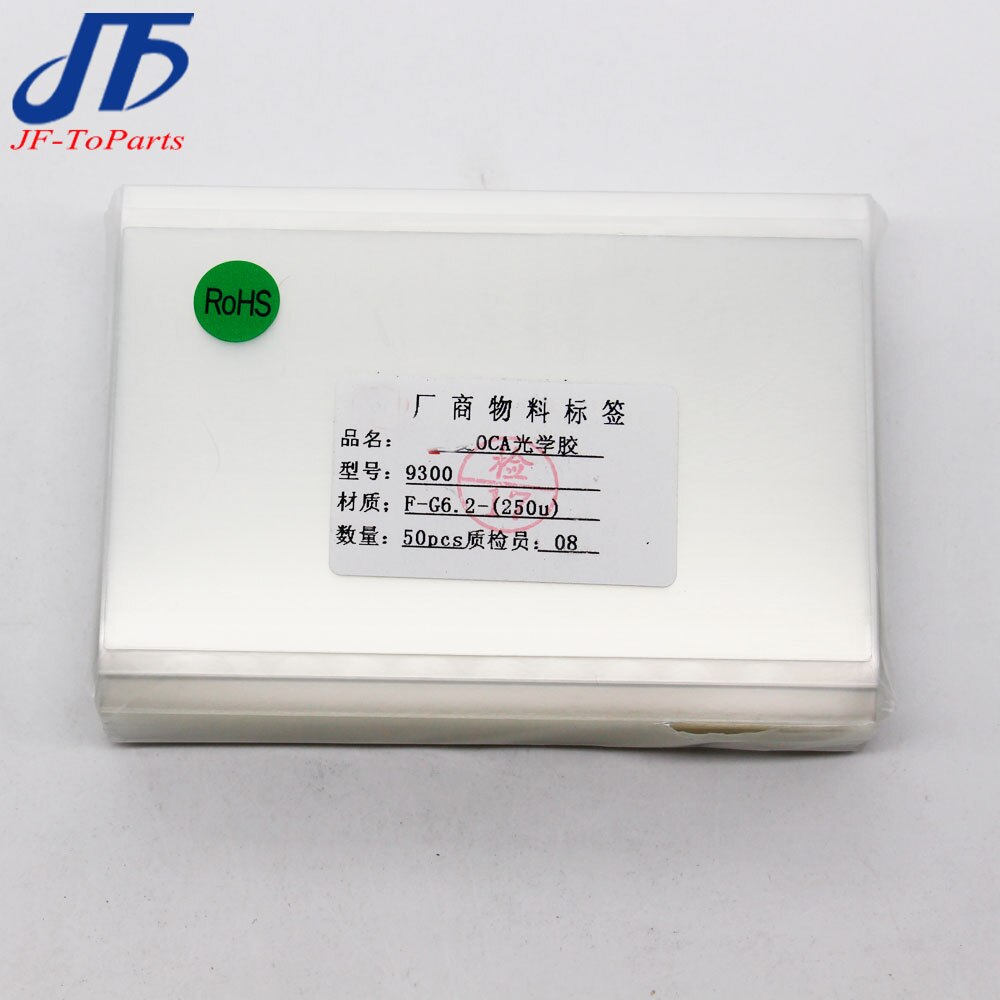 50 stücke 125um Optical Adhesive Klar OCA Kleber für Samsung Galaxy S8 S9 S10 Plus S10E/S7 RAND/ hinweis 8 9 LCD Touch Glas Film