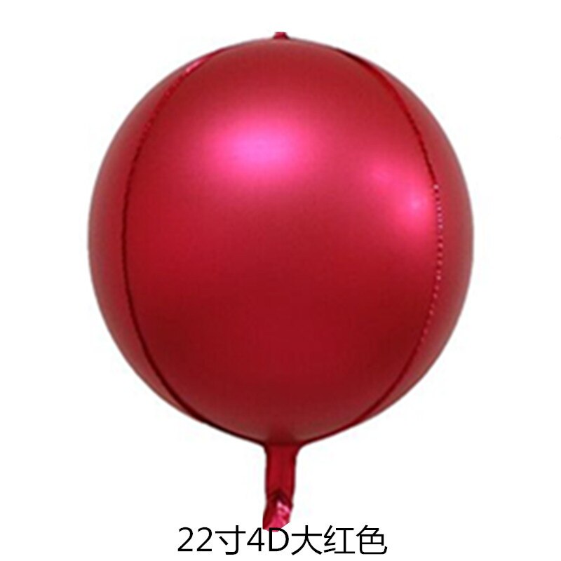 18 tum stor pärlemorskimrande 4d aluminium film ballong födelsedagsfest metall bröllopsfest dekoration bakgrund foto rekvisita: Röd