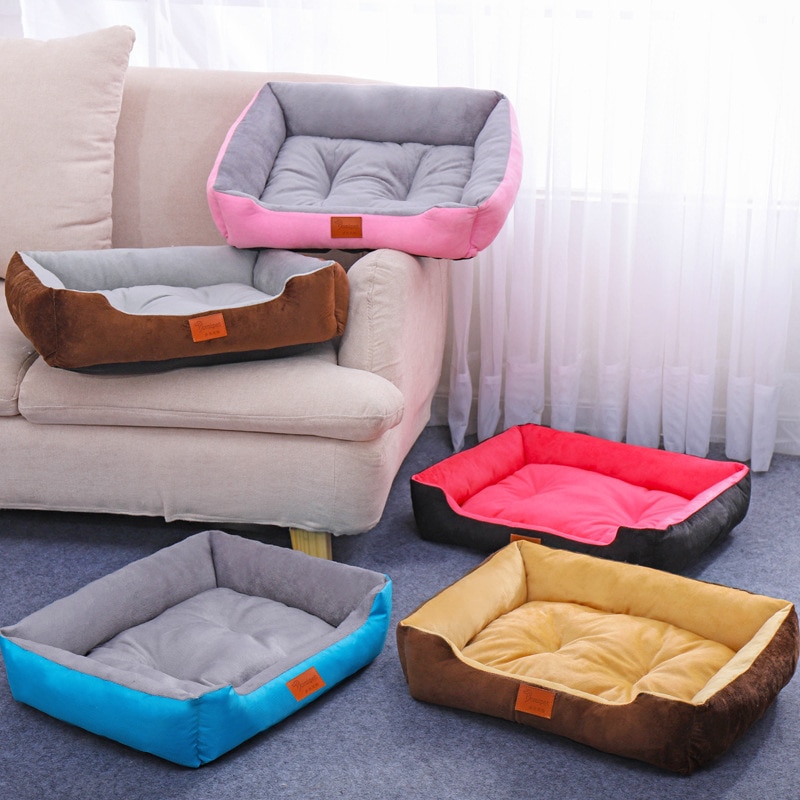 Super Soft Sofa Dog Beds Waterproof Bottom Soft Fleece Warm Bed For Dog Plus Size Soft Pet Bed Cat Bed Mat Autumn Winter Kennel