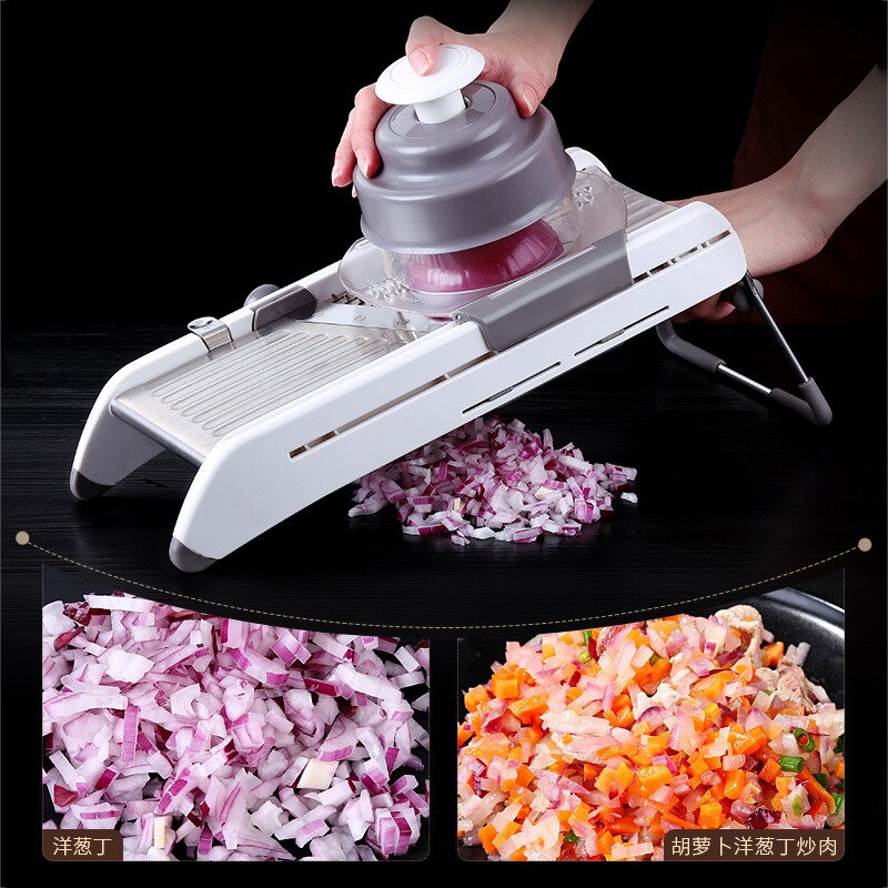 Adjustable Mandoline Slicer Grater with 304 Stainless Steel Blades Vegetable Cutter Kitchen Accessories