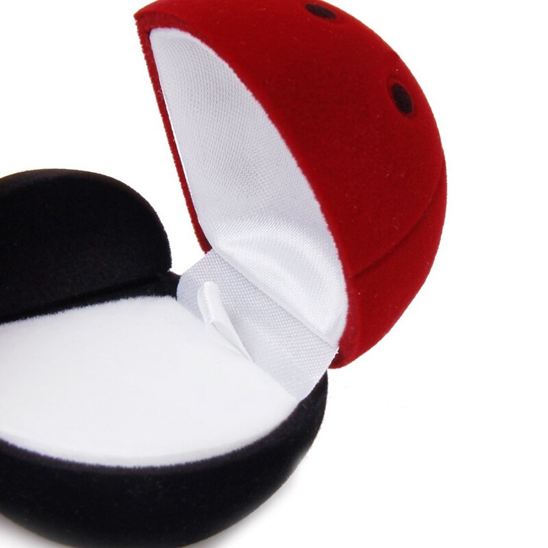 Box Shaped Ladybug For Ring Jewelry Box
