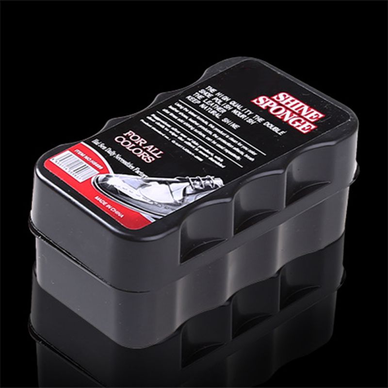 La lanolina esponja cuidado zapatos limpiar Multi-función incoloro cera para zapatos de cuero de cepillo zapatos polaco mantenimiento zapato pulidora