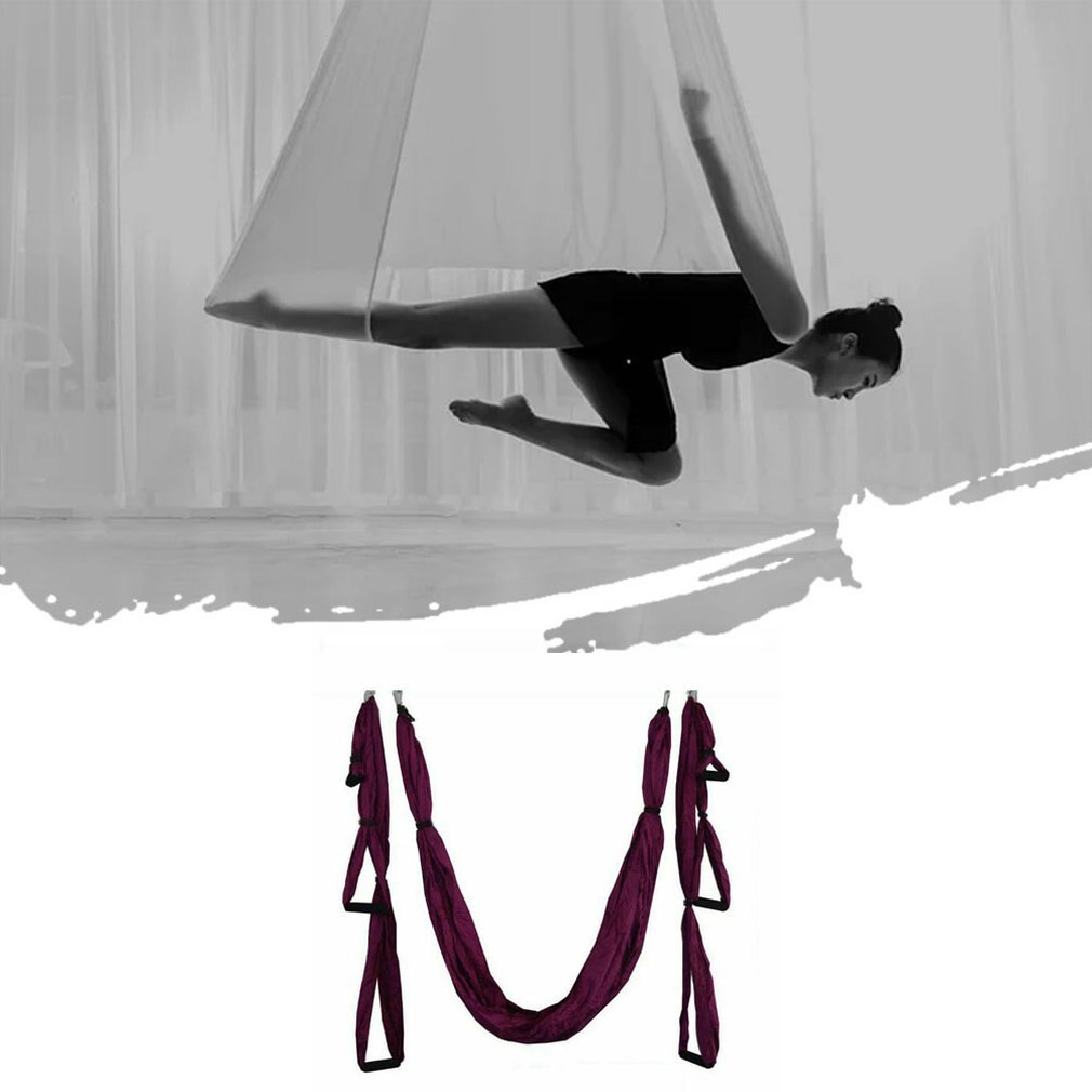 6 Handles Anti-gravity Yoga Hammock Swing Parachute Yoga Gym Hanging Outdoor Leisure Decompression Hammock