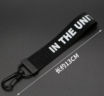 Engelska brev band lanyard mobiltelefon nyckelring hänge kläder byxor vilda dragkedja huvud tillbehör: 2