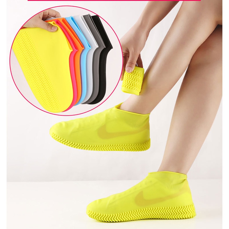 Reusable Silicone Shoe Cover Waterproof Rain Shoes Covers Outdoor Thickened Camping Slip-resistant Rubber Rain Boot