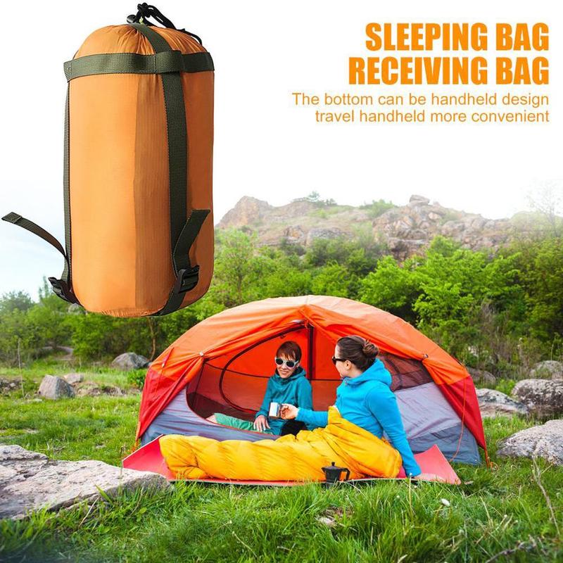 Udendørs camping sovepose kompressionstaske afslappet bomuldsopbevaringspose hængekøje  i9 h 5