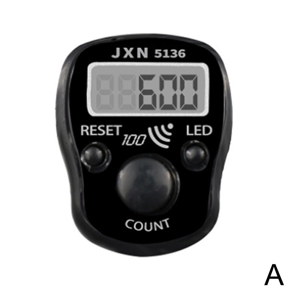 1 Stuks Elektronische Lichtgevende Digitale Vinger Tally Teller Hand Gehouden Breien Rij Teller Clicker Mini Lcd Punt Marker Teller: Blauw