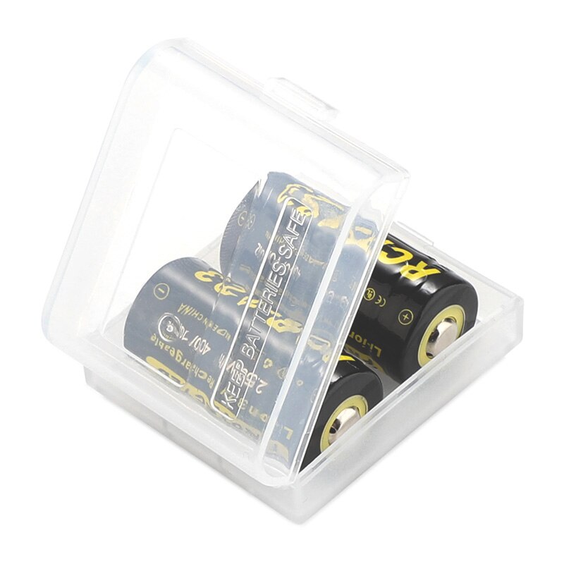Soshine 700 mah 3.7v li-ion rcr 123 geschützte 16340 wiederaufladbare akkus mit batteriefach