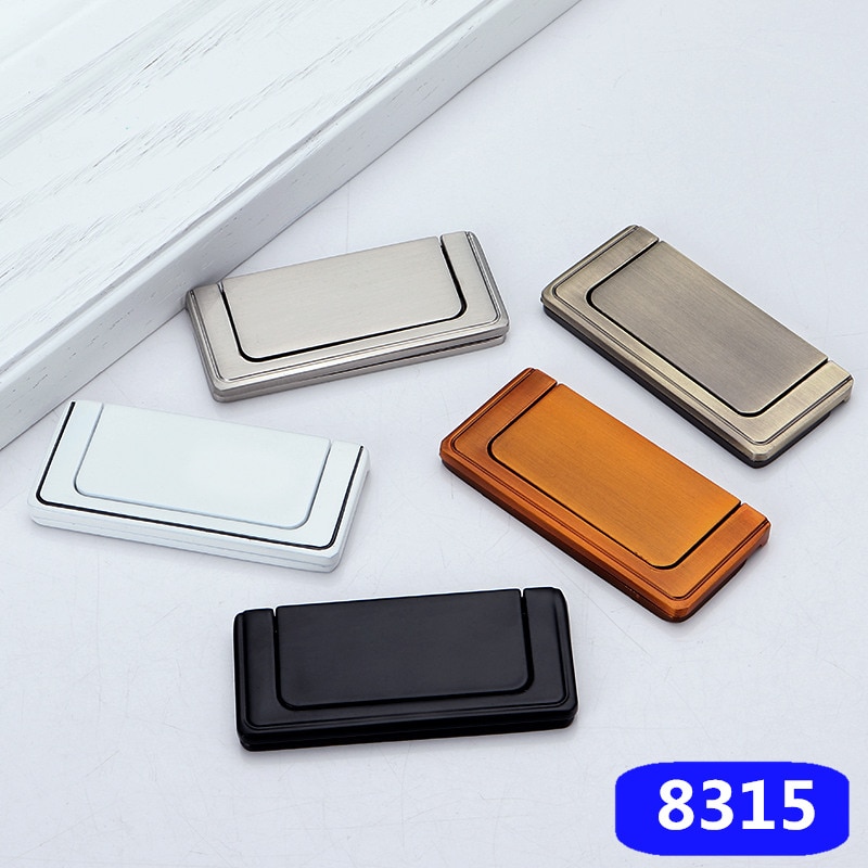 No Punching Zinc Alloy Modern Hidden Knobs Kitchen Cabinet Cupboard Door Drawer Handles Wardrobe Hidden Pulls 32mm/64mm