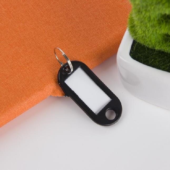 Diysomes 30 stk farverige plastik nøgleringe sprog id tags labels nøgleringe navne tags med split ring til bagage bagage tag: Grøn