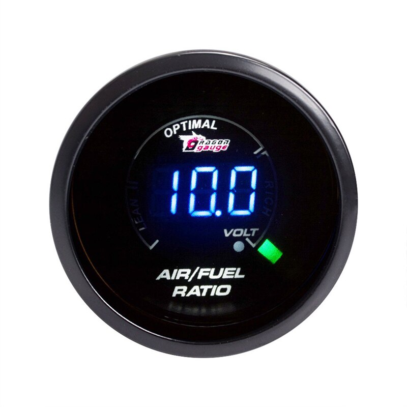 Car AFR Meter 20LED Digital Car Air Fuel Ratio Monitor Gauge Oxygen Content Monitor Blue 2'' 52MM Blue Car Meter Car Accessories: Black