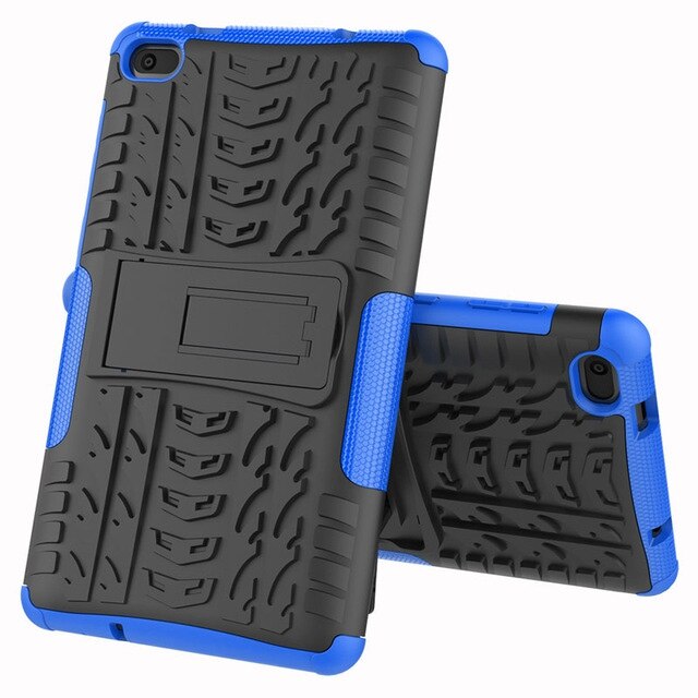 Funda para tableta 2 en 1 de alta resistencia, Funda robusta híbrida para Lenovo Tab E7 , Funda para Lenovo 7104 TB-7104F, Funda de 7 pulgadas + película + bolígrafo: blue