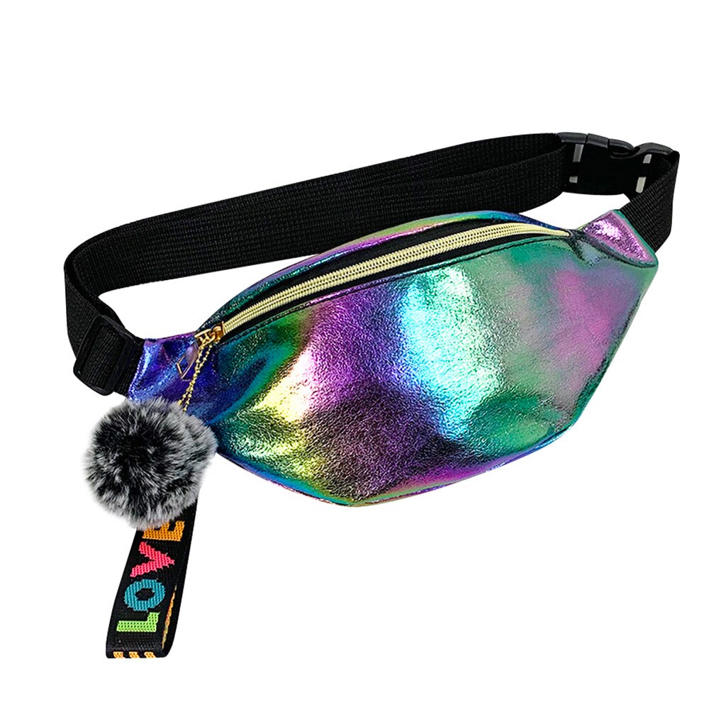 Kæde brystpakke banana taljetaske mærke bæltetaske kvinder taljepakke pu læder brysttaske mavetaske: Lilla