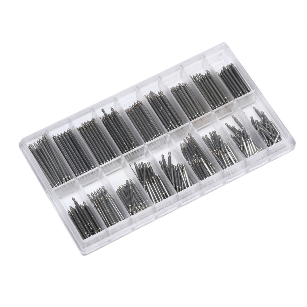 360pcs 8 to 25mm Watch Band Spring Bars Strap Watch Bracelet Link Pins Steel Watchmaker Clock Repairing Tool Watchmaker Tools: Default Title