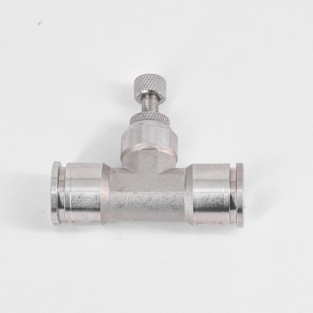4/6/8/10/12mm Press Fit Push In Quick Connector Air Flow Control Needle Valve Pneumatic 304 Stainless Steel Air Fitting Homebrew